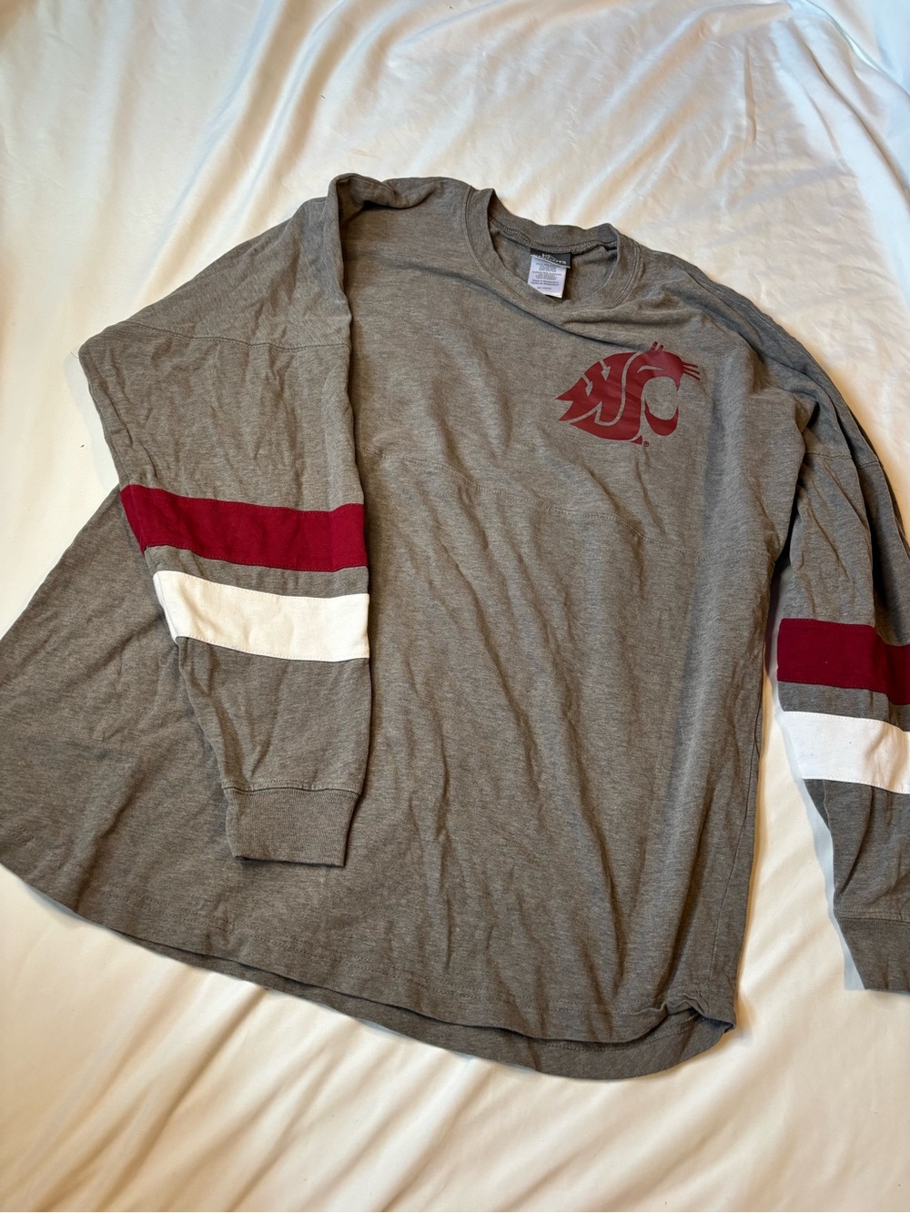 Washington State Cougars Women’s L Gray Long Sleeve Shirt WSU Knights Apparel